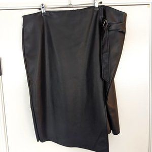 Black leather skirt